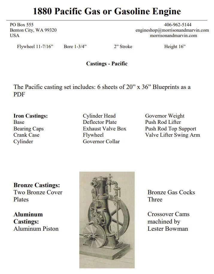Pacific Castings Packing list